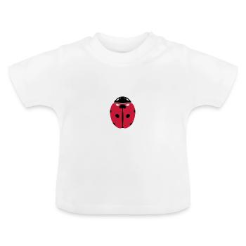 Ladybug - Baby Organic T-Shirt with Round Neck - white - Front