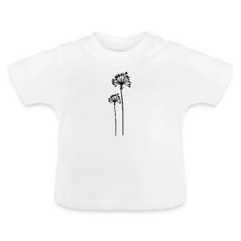 Pusteblumen, Löwenzahn - Baby Bio-T-Shirt mit Rundhals - Weiß - Vorne