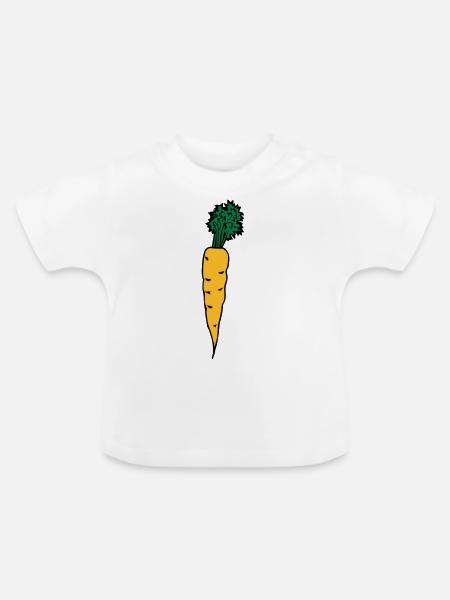 carrot - Baby Bio-T-Shirt mit Rundhals - Weiß