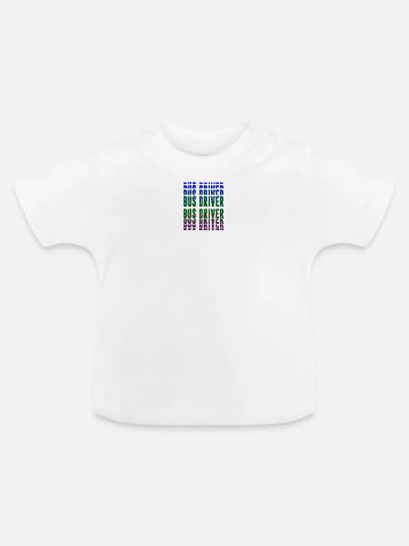Busfahrer Design - Baby Bio-T-Shirt mit Rundhals - Weiß