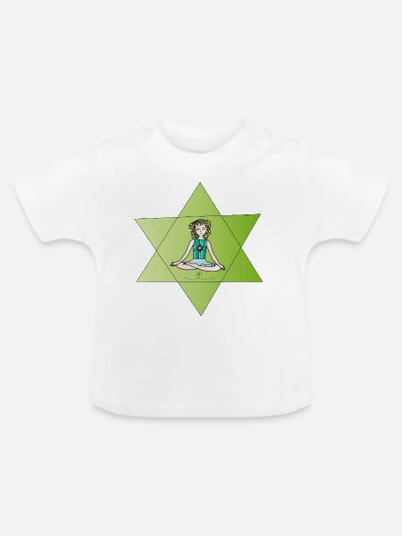 Die Hüterin der Kinder -Yogasitz - Baby Bio-T-Shirt mit Rundhals - Weiß