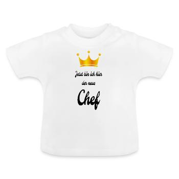 Baby Body Neuer Boss - Baby Bio-T-Shirt mit Rundhals - Weiß - Vorne