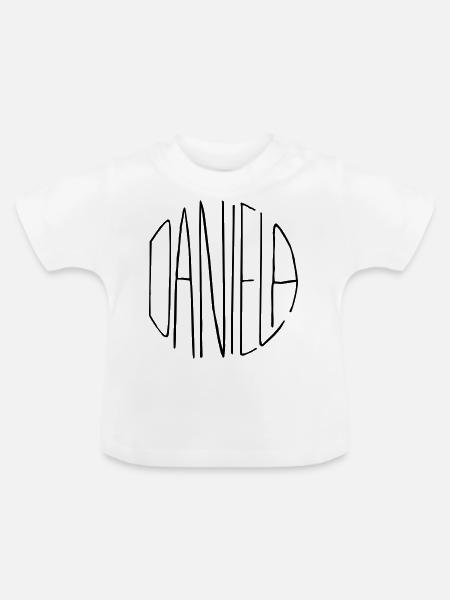 Daniela Geschenk - Baby Bio-T-Shirt mit Rundhals - Weiß