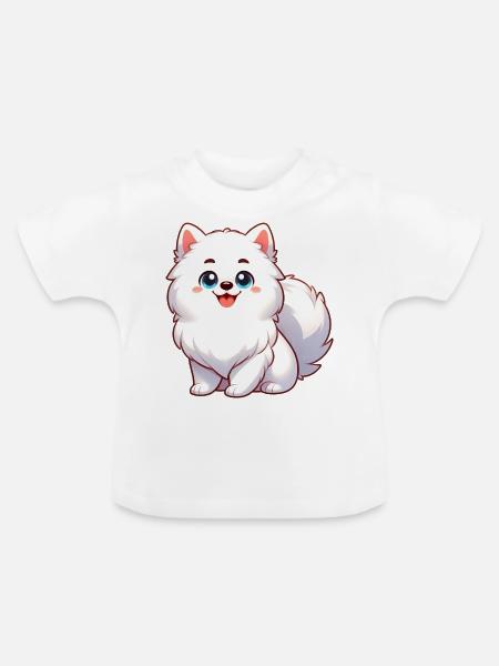 Spitz 4 - Baby Bio-T-Shirt mit Rundhals - Weiß