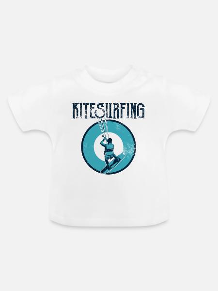 Kitesurfer - Baby Bio-T-Shirt mit Rundhals - Weiß