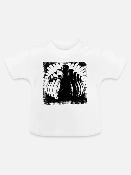 Bowling Center - Baby Bio-T-Shirt mit Rundhals - Weiß