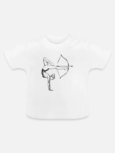 Ziel im Gleichgewicht - Baby Bio-T-Shirt mit Rundhals - Weiß