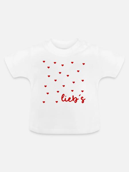 Wertschätzung Herz Liebe - Baby Bio-T-Shirt mit Rundhals - Weiß