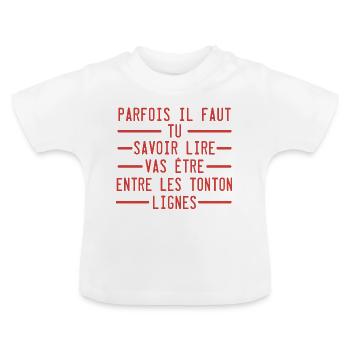 tu vas etre tonton anonce grossesse originale - T-shirt bio col rond Bébé - blanc - Devant