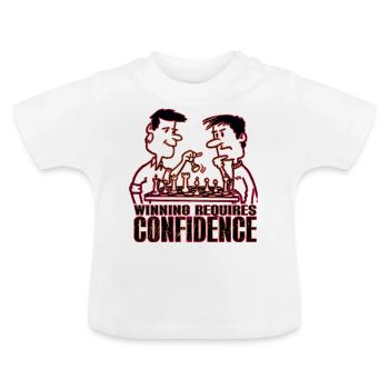 Winning requires Confidence - Baby Bio-T-Shirt mit Rundhals - Weiß - Vorne
