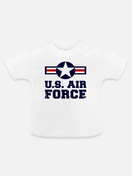US AIR FORCE - Baby Bio-T-Shirt mit Rundhals - Weiß