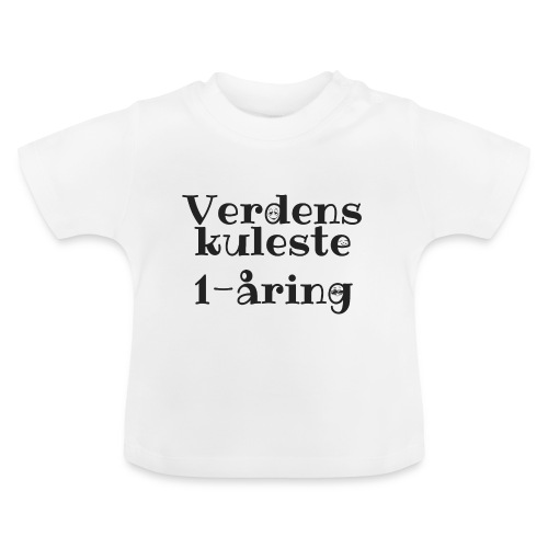 Verdens kuleste 1-åring - Økologisk baby-T-skjorte med rund hals