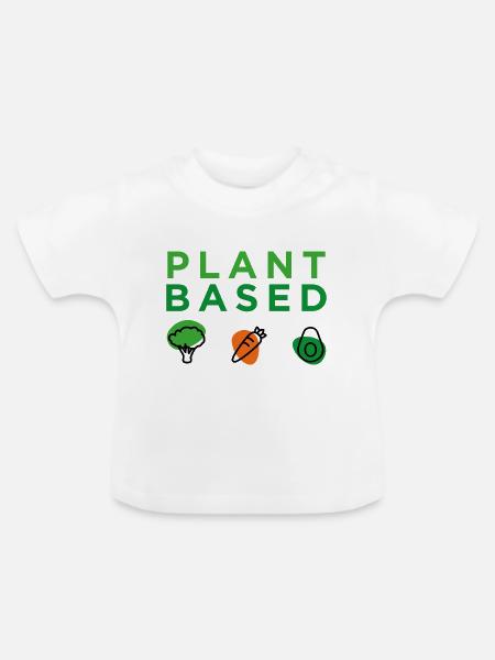 Pflanzlich - Baby Bio-T-Shirt mit Rundhals - Weiß