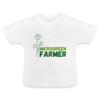 Microgreens Farmer - T-shirt bio col rond Bébé - blanc - Devant