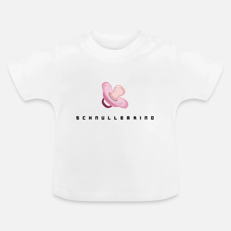 Schnullerkind (Mädchen) - Baby Bio-T-Shirt mit Rundhals - Weiß