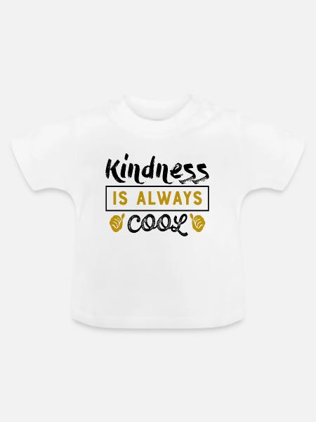 Freundlichkeit - Baby Bio-T-Shirt mit Rundhals - Weiß