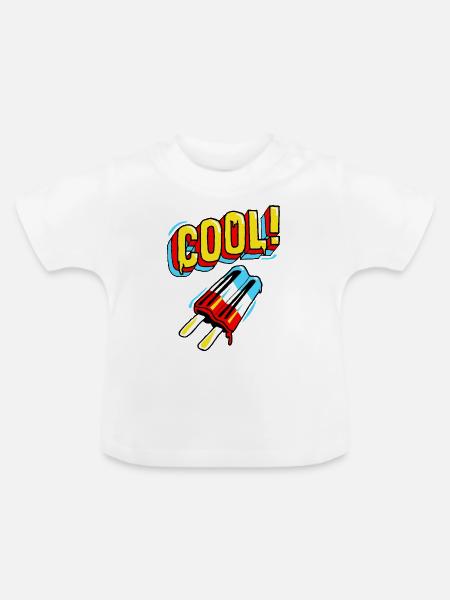 JR Cool - Baby Bio-T-Shirt mit Rundhals - Weiß