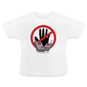 Frieden USA Nordkorea - Baby Bio-T-Shirt mit Rundhals - Weiß - Vorne
