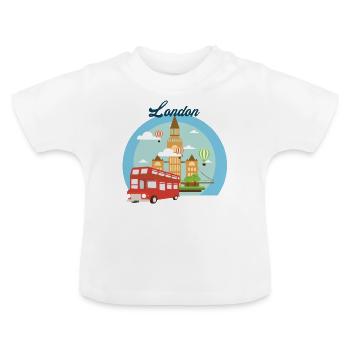 Londres - T-shirt bio col rond Bébé - blanc - Devant