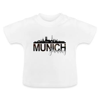 Munich - T-shirt bio col rond Bébé - blanc - Devant