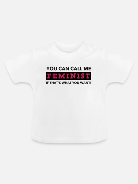 Feministin - Baby Bio-T-Shirt mit Rundhals - Weiß