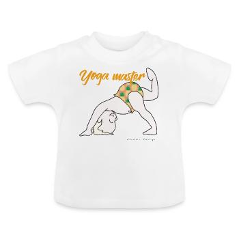Yoga master - bébé blond - T-shirt bio col rond Bébé - blanc - Devant