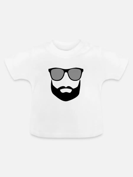 Man mit sonnenbrille - Baby Bio-T-Shirt mit Rundhals - Weiß