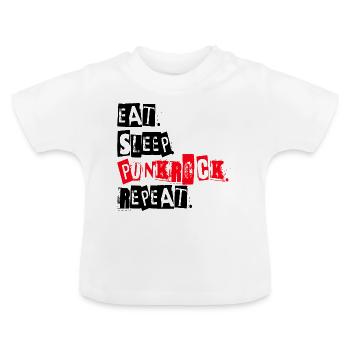 Punk rock punk rock festival de musique cadeau - T-shirt bio col rond Bébé - blanc - Devant