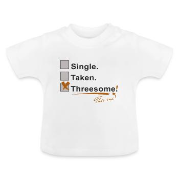 Single award threesome - Baby Organic T-Shirt with Round Neck - white - Front