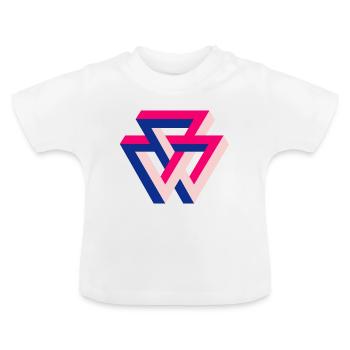 Depths of impossibility - Baby Organic T-Shirt with Round Neck - white - Front
