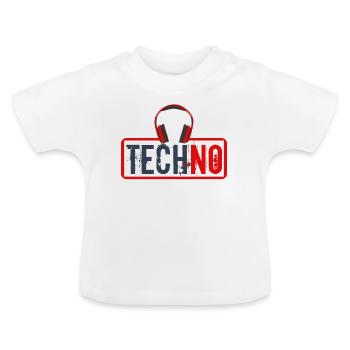 Techno - Baby Organic T-Shirt with Round Neck - white - Front