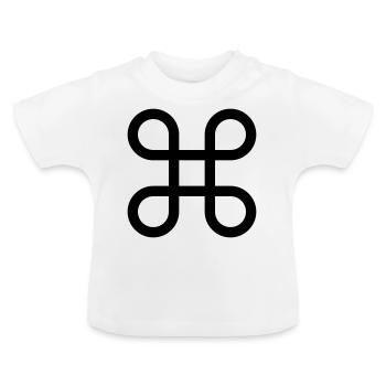 carré en forme de boucle - T-shirt bio col rond Bébé - blanc - Devant