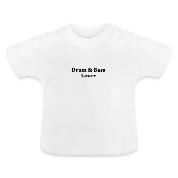 Drum and Bass Lover noir - T-shirt bio col rond Bébé - blanc - Devant