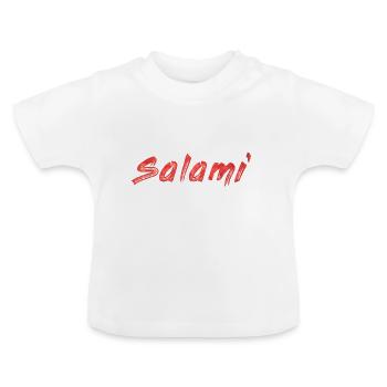 salami - Baby Organic T-Shirt with Round Neck - white - Front