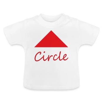 Falsche Kreisform - Baby Bio-T-Shirt mit Rundhals - Weiß - Vorne