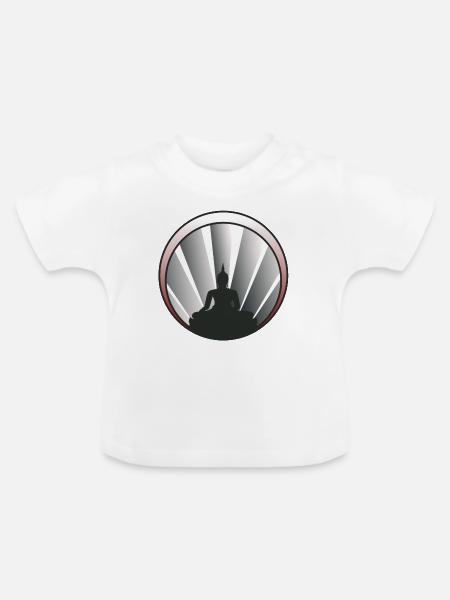 Buddhismus - Baby Bio-T-Shirt mit Rundhals - Weiß