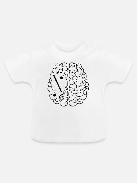 Flöte Blockflöte Querflöte Orchester Geschenk - Baby Bio-T-Shirt mit Rundhals - Weiß