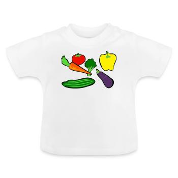 vegetables - Baby Organic T-Shirt with Round Neck - white - Front