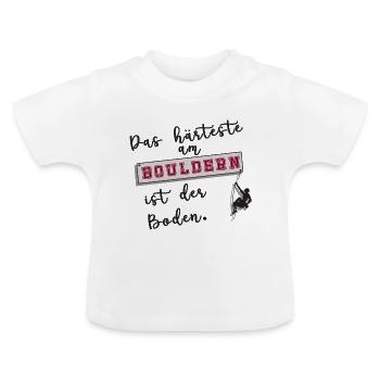 bouldering - T-shirt bio col rond Bébé - blanc - Devant