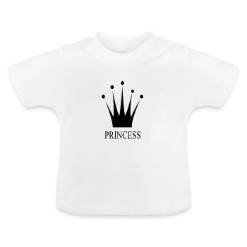 Princesse, princesse - T-shirt bio col rond Bébé - blanc - Devant