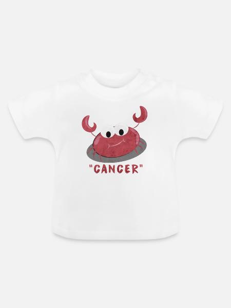 Sternzeichen Krebs - Baby Bio-T-Shirt mit Rundhals - Weiß