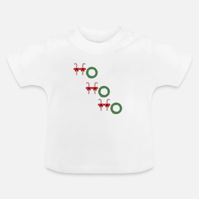 Noël Noël Noël Noël - T-shirt bio col rond Bébé - blanc