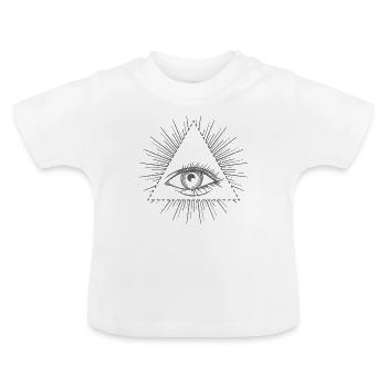 Illuminati Eye - T-shirt bio col rond Bébé - blanc - Devant
