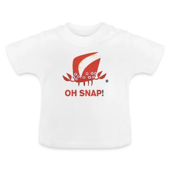 Oh Snap! Seeungeheuer Halloween Krebs Monster - Baby Bio-T-Shirt mit Rundhals - Weiß - Vorne