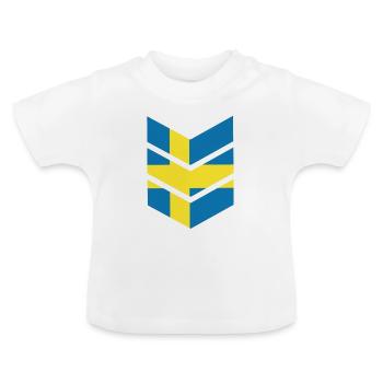 Sweden Sweden Swedish flag Swedish - Baby Organic T-Shirt with Round Neck - white - Front