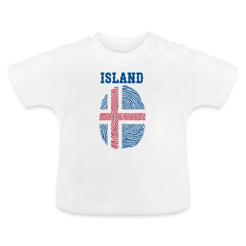 Islande - T-shirt bio col rond Bébé - blanc - Devant