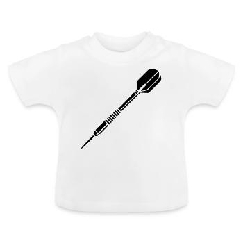 Darts Dart - Baby Organic T-Shirt with Round Neck - white - Front
