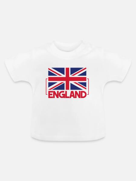 England - Baby Bio-T-Shirt mit Rundhals - Weiß