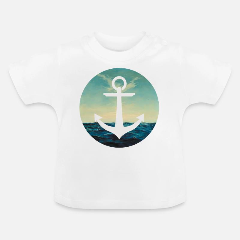 Circulaire de la mer - T-shirt bio col rond Bébé - blanc