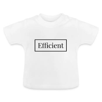 Effizient - englisch - Baby Bio-T-Shirt mit Rundhals - Weiß - Vorne
